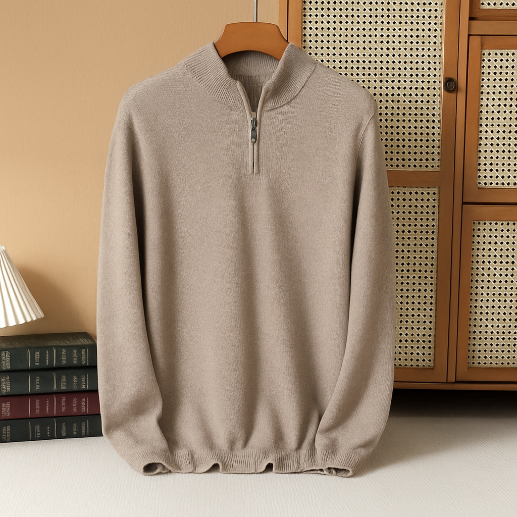 Cashmere Quarter-Zip Pullover
